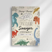 Invitation d'anniversaire de Dinosaur
