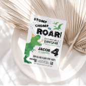 Invitation d'anniversaire de Dinosaur