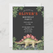 Invitation d'anniversaire de Dinosaur (Devant)