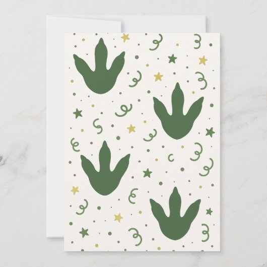 Invitation d'anniversaire de Dinosaur (Dos)