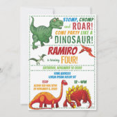 Invitation d'anniversaire de Dinosaur (Devant)