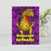 Invitation d'anniversaire de Dinosaur (Debout devant)