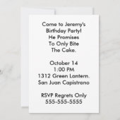 Invitation d'anniversaire de Dinosaur (Dos)