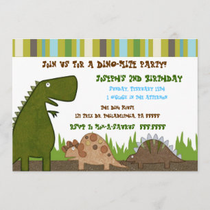 Invitation d'anniversaire de Dinosaur
