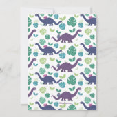 Invitation d'anniversaire de Dinosaur (Dos)