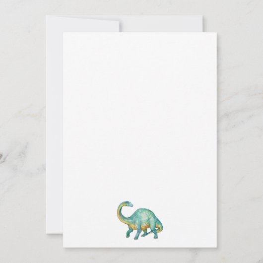 Invitation d'anniversaire de Dinosaur (Dos)