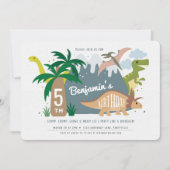 Invitation d'anniversaire de Dinosaur (Devant)