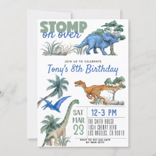Invitation d'anniversaire de Dinosaur