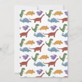 Invitation d'anniversaire de Dinosaur (Dos)