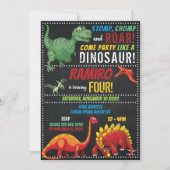 Invitation d'anniversaire de Dinosaur (Devant)