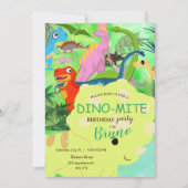 Invitation d'anniversaire de Dinosaur (Devant)