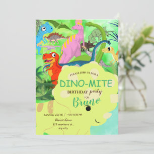 Invitation d'anniversaire de Dinosaur