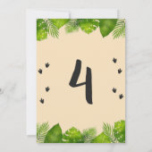 Invitation d'anniversaire de Dinosaur avec des Feu (Dos)