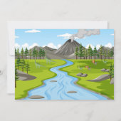 Invitation d'anniversaire de Dinosaur | Fête des g (Dos)