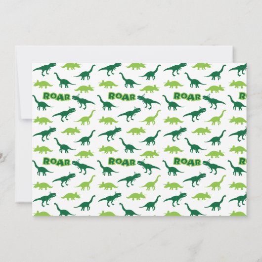 Invitation d'anniversaire de Dinosaur Roar (Dos)