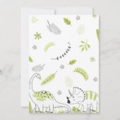 Invitation d'anniversaire de Dinosaur, Stomps Chom (Dos)