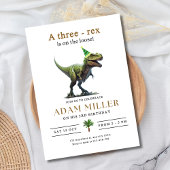 Invitation d'anniversaire de Dinosaur, trois rex A