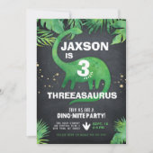 Invitation d'anniversaire de dinosaure (Devant)