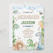 Invitation d'anniversaire de dinosaure (Devant)