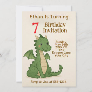 Invitation d'anniversaire de dinosaure