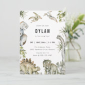 Invitation d'anniversaire de dinosaure (Debout devant)