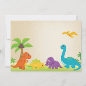 Invitation d'anniversaire de dinosaure Fête de Din (Dos)