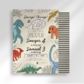Invitation d'anniversaire de dinosaure pour deux n