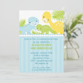Invitation d'anniversaire de dinosaures (Debout devant)