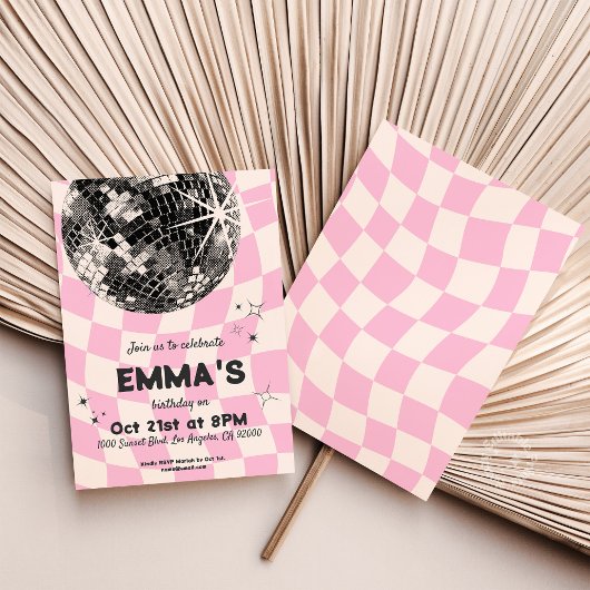 Invitation d'anniversaire de Disco