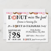 Invitation d'anniversaire de Donut (Devant)
