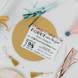 Invitation d'anniversaire de Donut