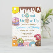 Invitation d'anniversaire de Donut "Croissance de  (Debout devant)