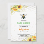 Invitation d'anniversaire de douche abeille à miel (Devant)