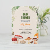 Invitation d'anniversaire de douche champignon (Debout devant)