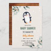 Invitation d'anniversaire de douche d'animaux de z (Devant / Derrière)