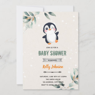 Invitation d'anniversaire de douche d'animaux de z