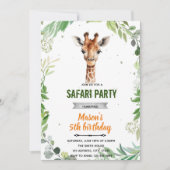 Invitation d'anniversaire de douche de girafe (Devant)