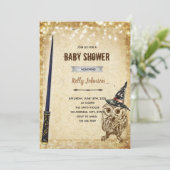Invitation d'anniversaire de douche de hibou de ma (Debout devant)