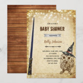 Invitation d'anniversaire de douche de hibou de ma (Devant / Derrière)
