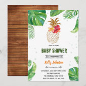 Invitation d'anniversaire de douche de pineapple t (Devant / Derrière)