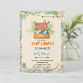 Invitation d'anniversaire de douche de voyage (Debout devant)