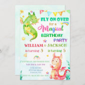 Invitation d'anniversaire de dragon invitation d'a (Devant / Derrière)