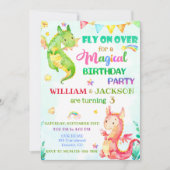 Invitation d'anniversaire de dragon invitation d'a (Devant)