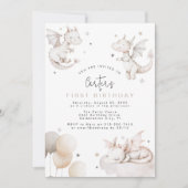 Invitation d'anniversaire de dragon pour enfants (Devant)