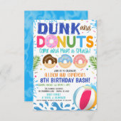 Invitation d'anniversaire de Dunk et Donuts (Devant / Derrière)