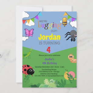 Invitation d'Anniversaire de enfant à thème de bog