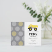 Invitation d'anniversaire de enfant - camion à (Debout devant)