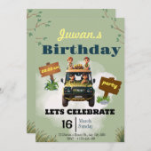 Invitation d'Anniversaire de enfant, Conception pe (Devant / Derrière)