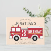 Invitation d'anniversaire de enfant de camion de p (Debout devant)