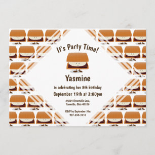 Invitation d'Anniversaire de enfant de dessin Moti